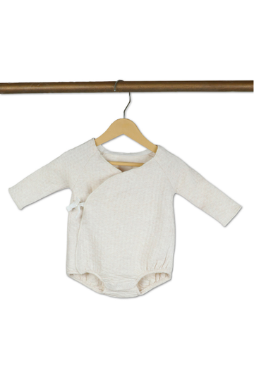 White Baby Onesie with Bow Detail