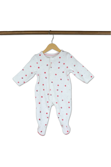 White Floral Baby Onesie