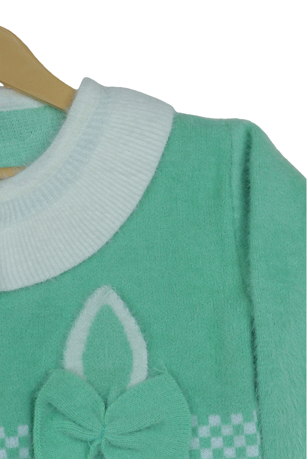 Mint Bunny Cardigan for Girls