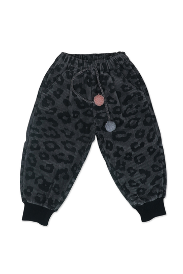 Leopard-Print Fleece-Lined Joggers for Kids