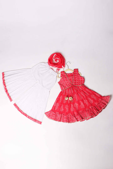 Red Charm Festive Gown Set