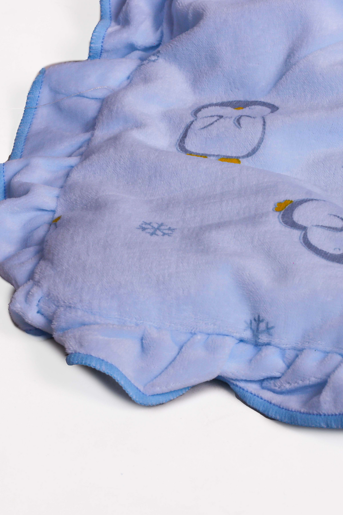 Adorable Blue Baby Wrapper with Penguin Design