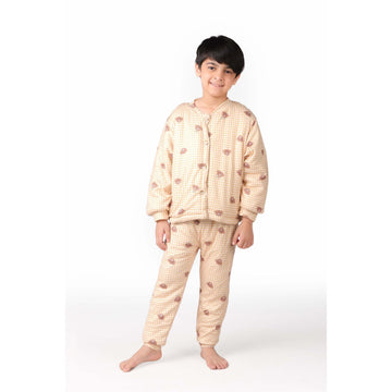 Unisex Teddy Bear Quilted Winter Set