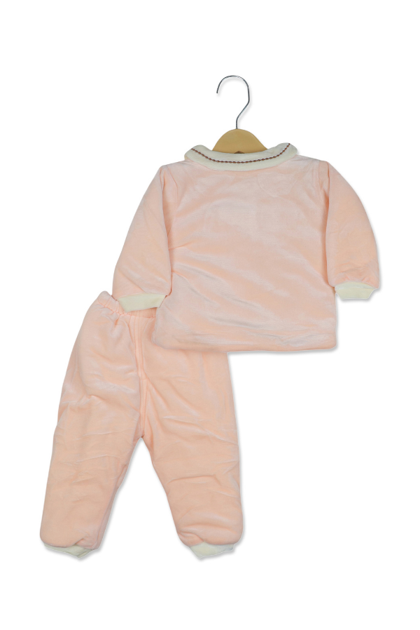 Baby's Daisy Bow Set  - Soft Pink/White